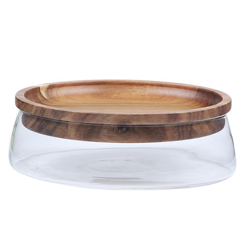 Elegant Glass Bowl Dried Food Storage Box