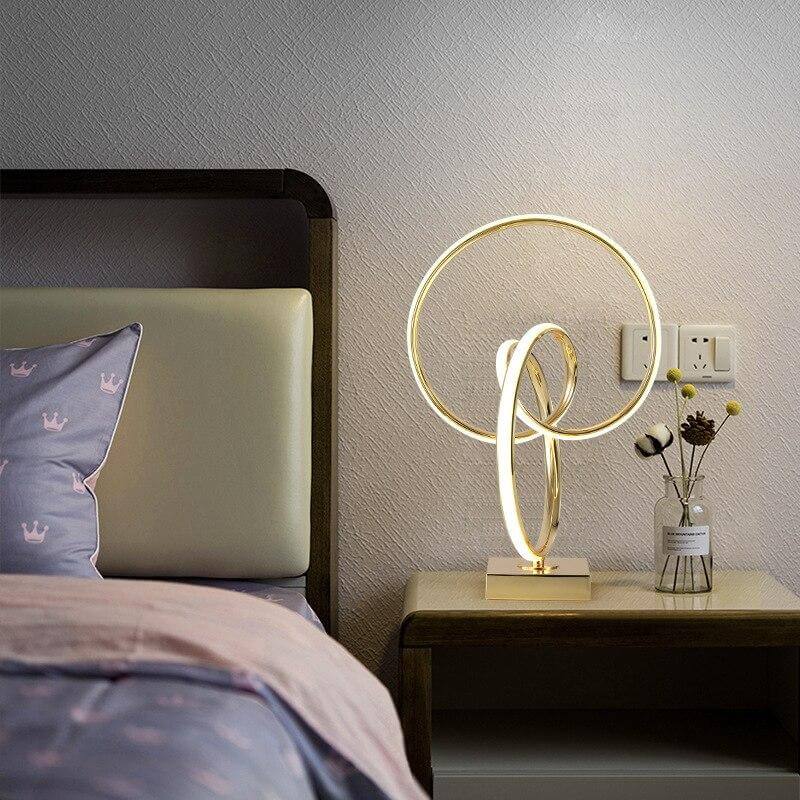 Modern Art Spiral Golden Led Table - Image 3
