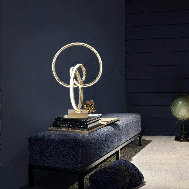 Modern Art Spiral Golden Led Table - Image 4