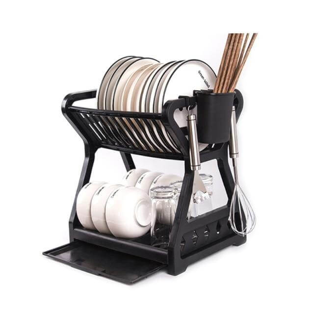 Double-layer Multifunctional Countertop Sink Dish Drying Rack - Image 6