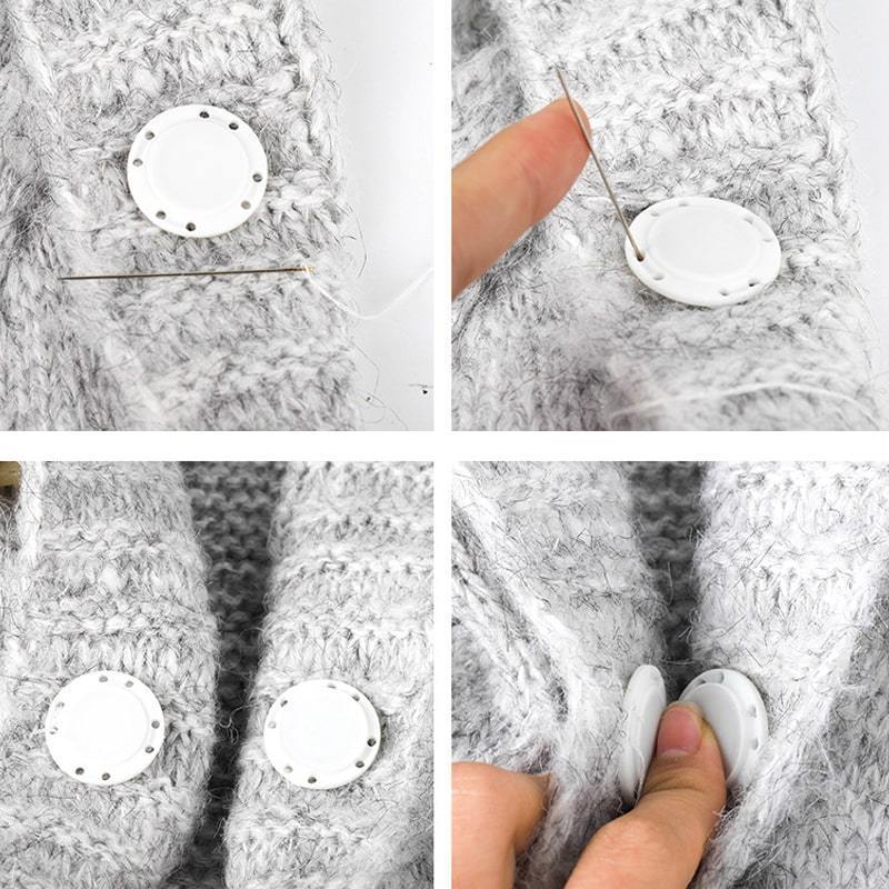 5PCS High-Grade Invisible Plastic Magnet Button Set - Image 2