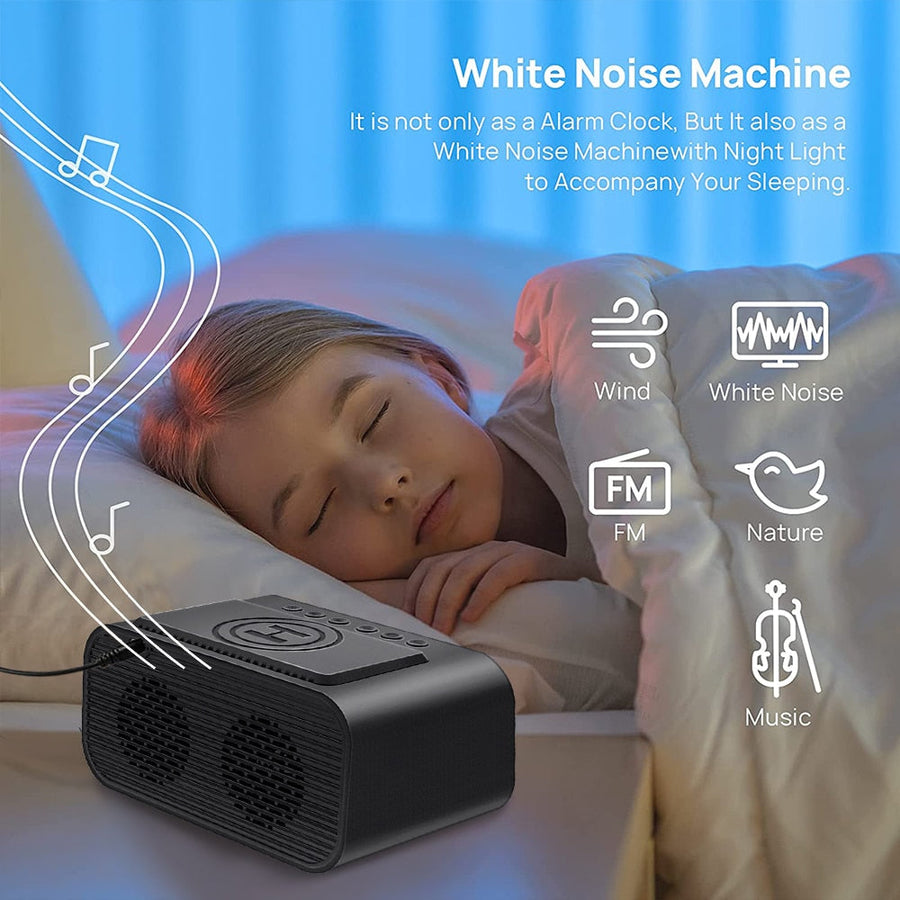 Wireless Dijital Alarm Clock Phone Charger Speaker - Image 7