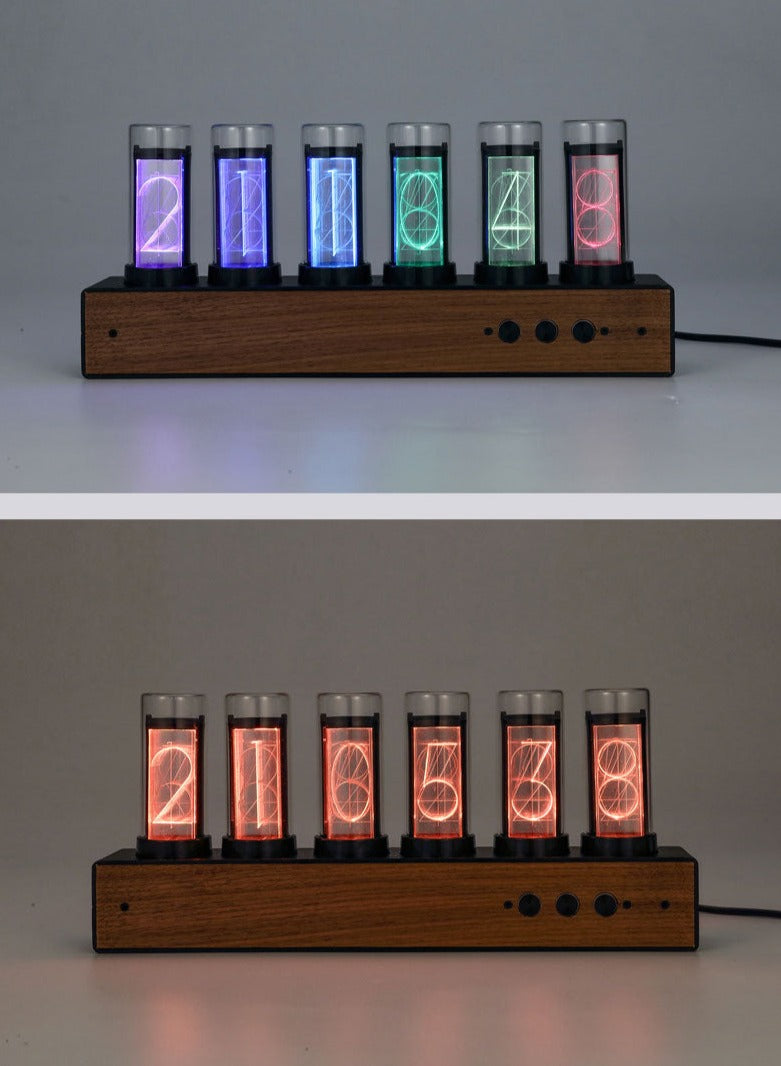 Vintage RGB Digital Tube Table Clock - Image 4