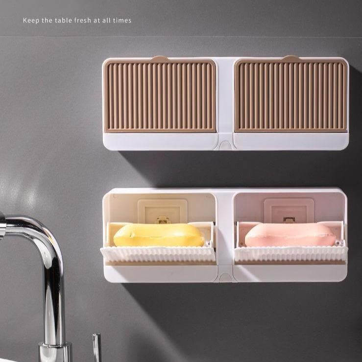 Creative Double Storage Wall Mounted Soap Box - Image 1