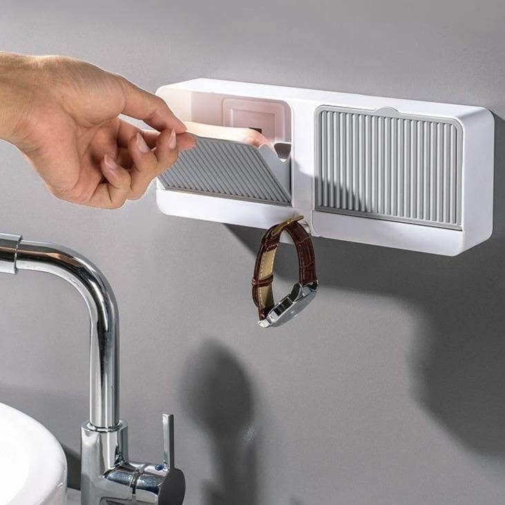 Creative Double Storage Wall Mounted Soap Box - Image 9