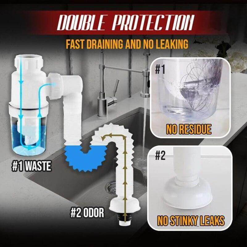 Odor-free Bathroom Kitchen Expandable Filter Pipe - Image 2