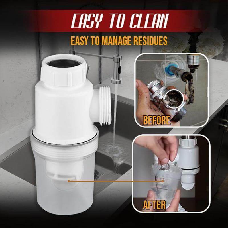Odor-free Bathroom Kitchen Expandable Filter Pipe · Mavigadget