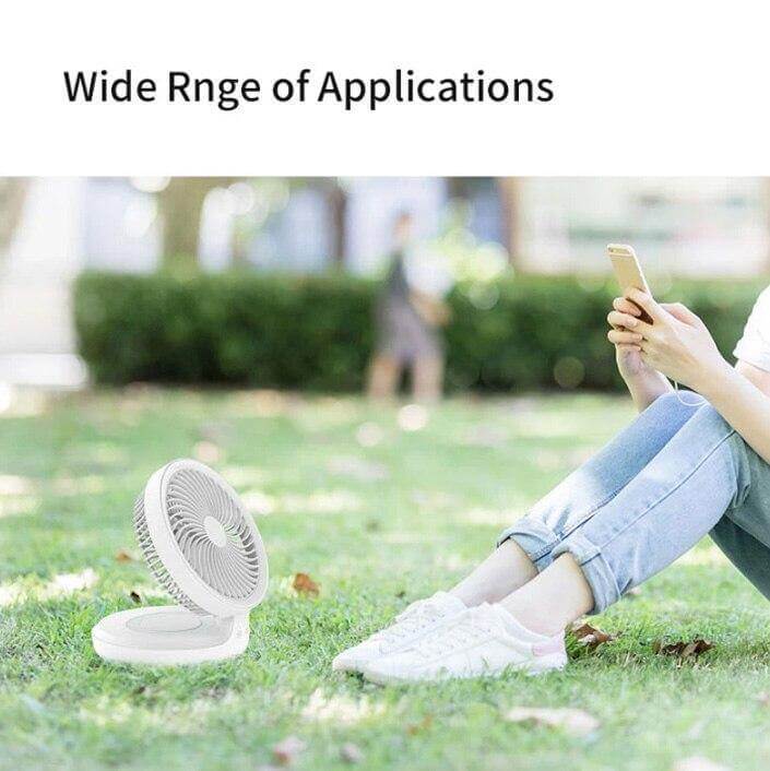 Rechargeable Foldable Wireless Fan Night lamp