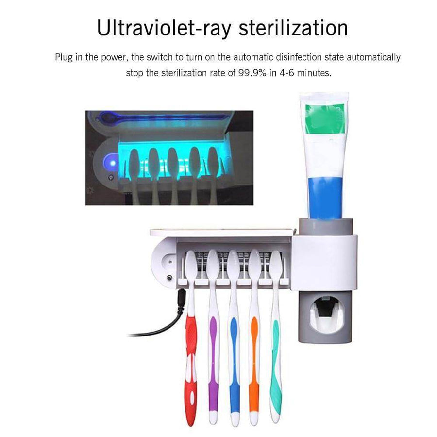 Wall-Mounted Toothbrush Disinfection Storage Organizer - Image 1