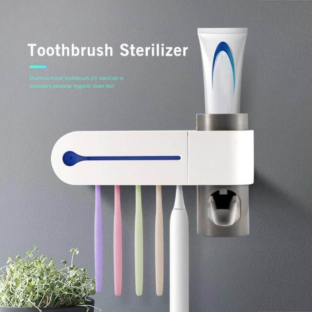 Wall-Mounted Toothbrush Disinfection Storage Organizer - Image 0