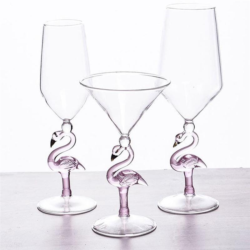 Flamingo Wine Glass