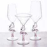 Flamingo Wine Glass