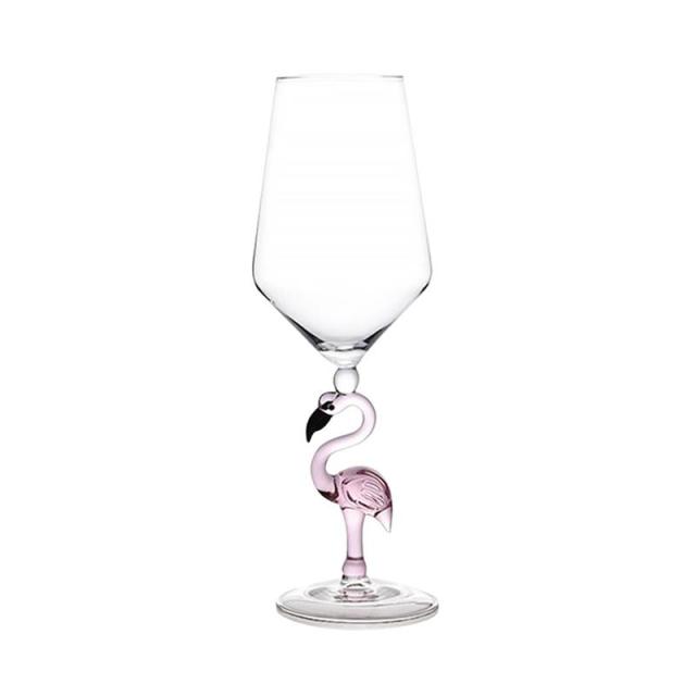 Flamingo Wine Glass