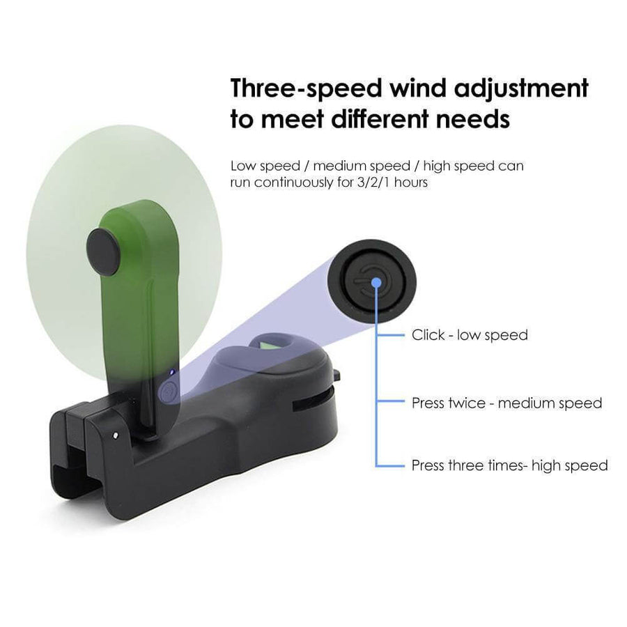 Universal Adjustable Car Headrest Fan with Hook - Image 3