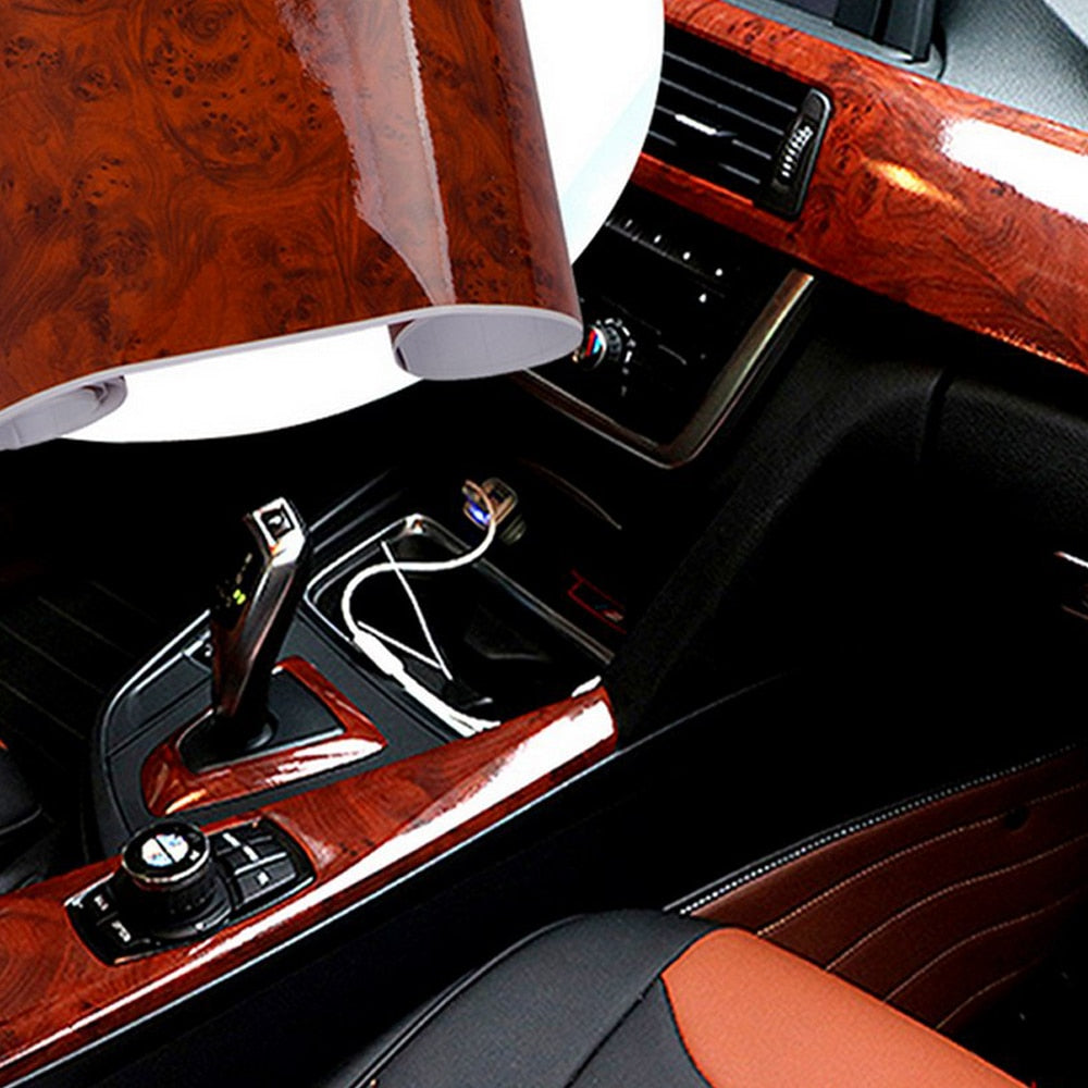 Wood Grain Interior Car Stickers - MaviGadget