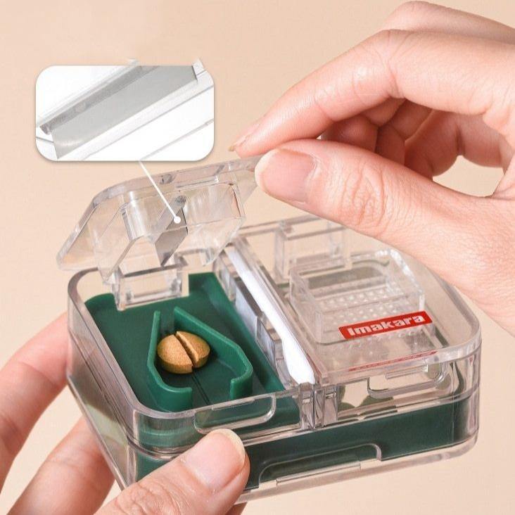 Portable Mini Pill Cutter Storage Box - Image 1