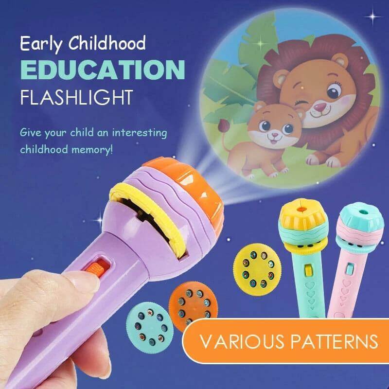 Educational Cartoon Kids Flashlight Projector - Image 0