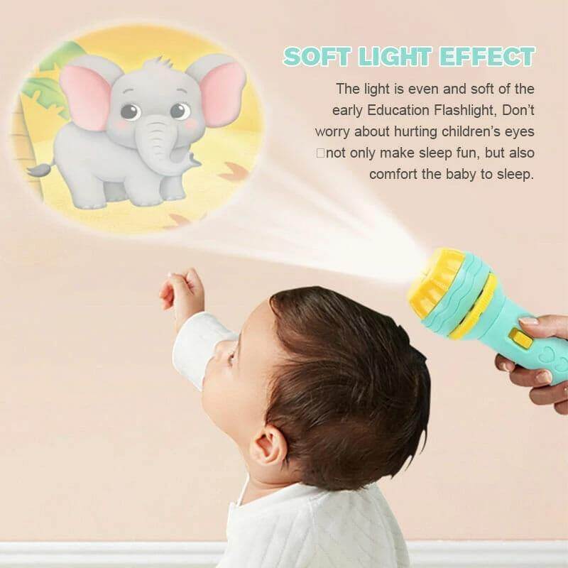 Educational Cartoon Kids Flashlight Projector