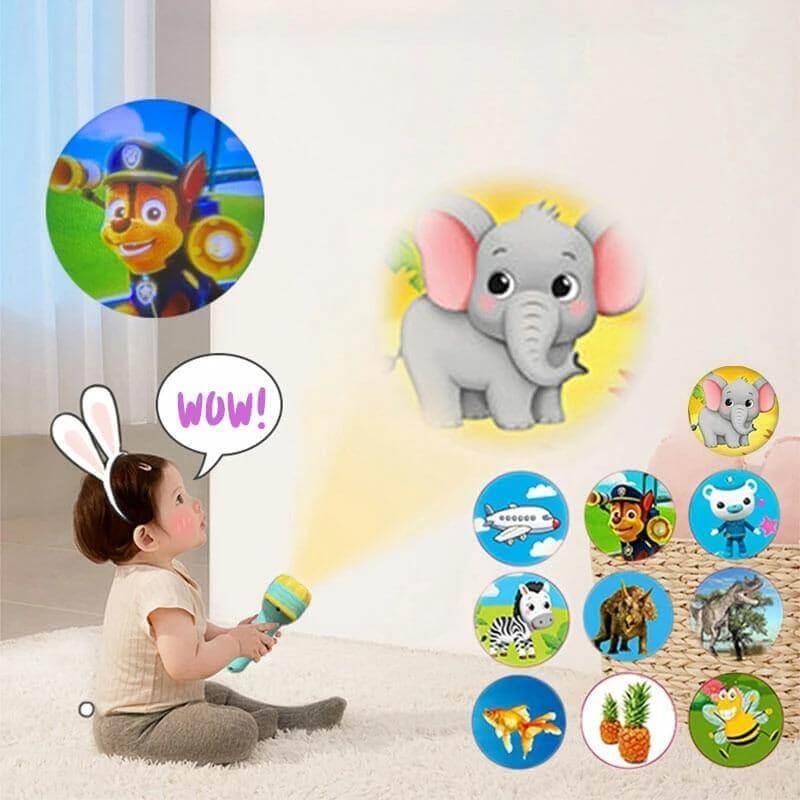 Educational Cartoon Kids Flashlight Projector - Image 2