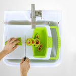 Portable Cutting Board Vegetable Drainer