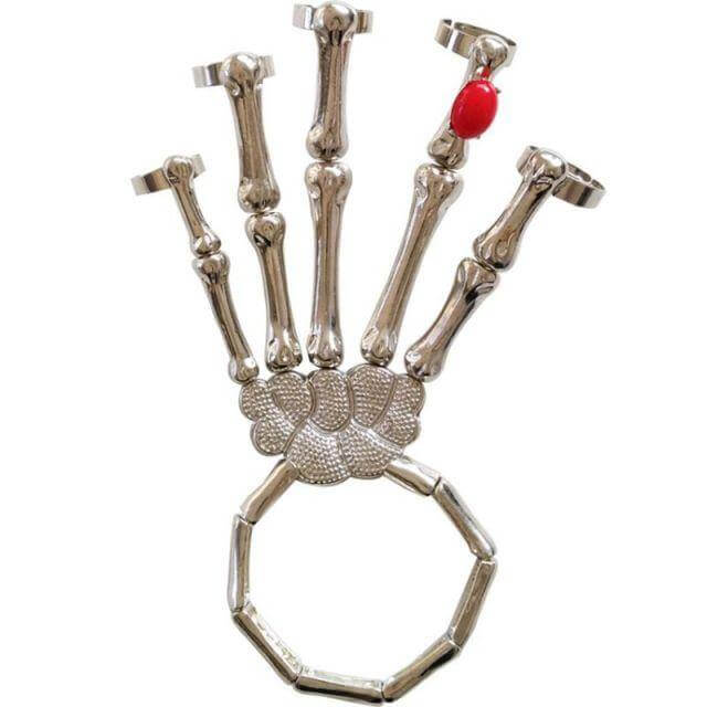 Skeleton Punk Halloween Finger Bracelet - Image 10