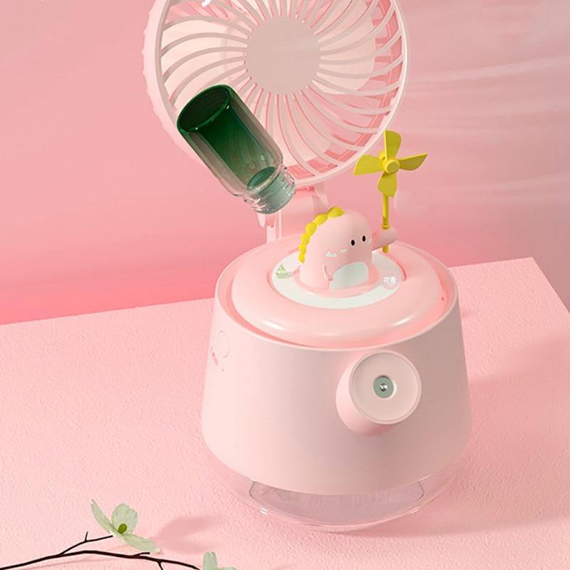 Portable Desktop Night Light Humidifier Fan - Image 3
