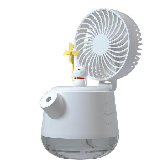 Portable Desktop Night Light Humidifier Fan - Image 9