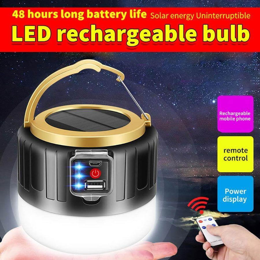 Outdoor Waterproof Solar Rechargeable Camping LED Lamp - Image 1