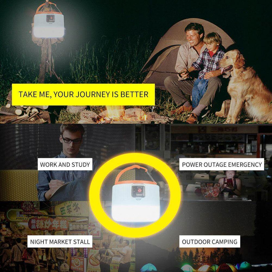 Outdoor Waterproof Solar Rechargeable Camping LED Lamp - Image 2