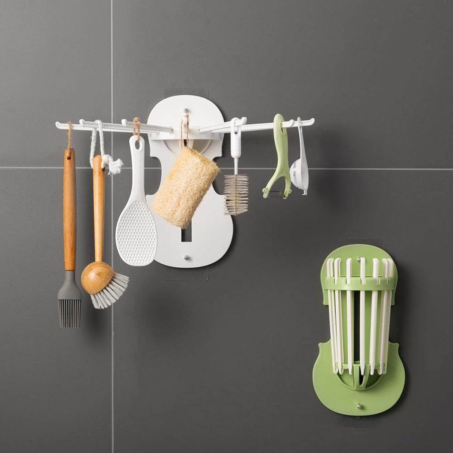 No-Drill Foldable Wall-Mounted Kitchen Storage Rack - Image 0