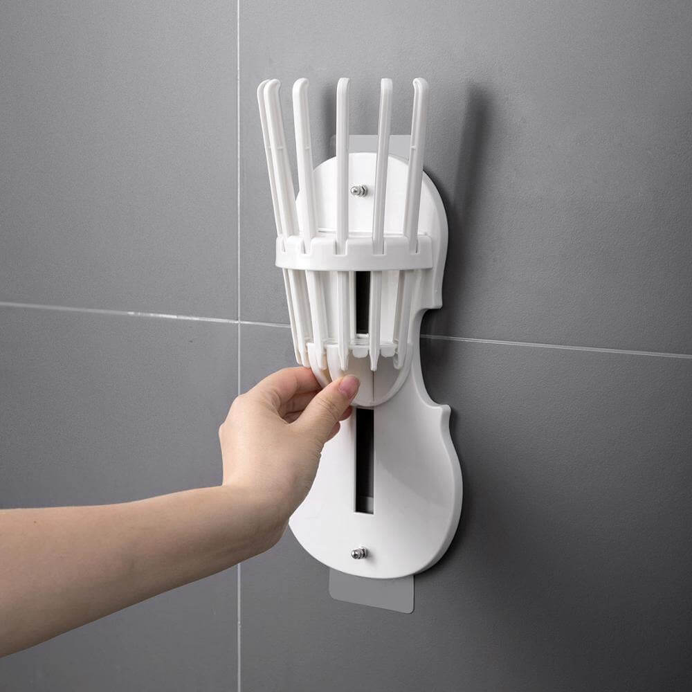 No-Drill Foldable Wall-Mounted Kitchen Storage Rack