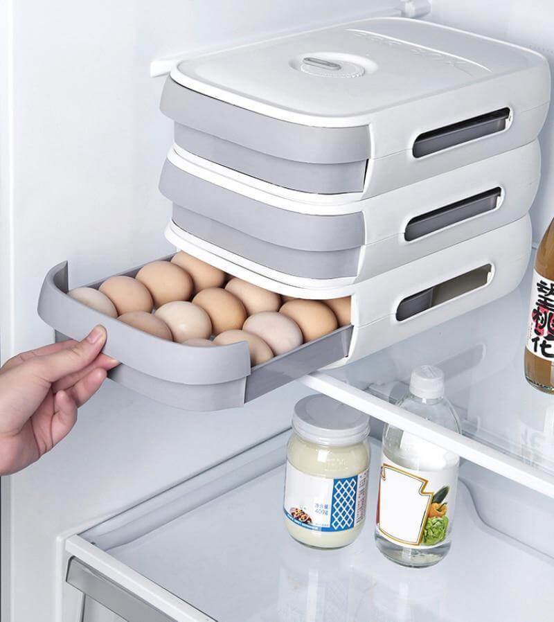 Stackable Refrigerator Egg Storage Drawer Box - Image 0