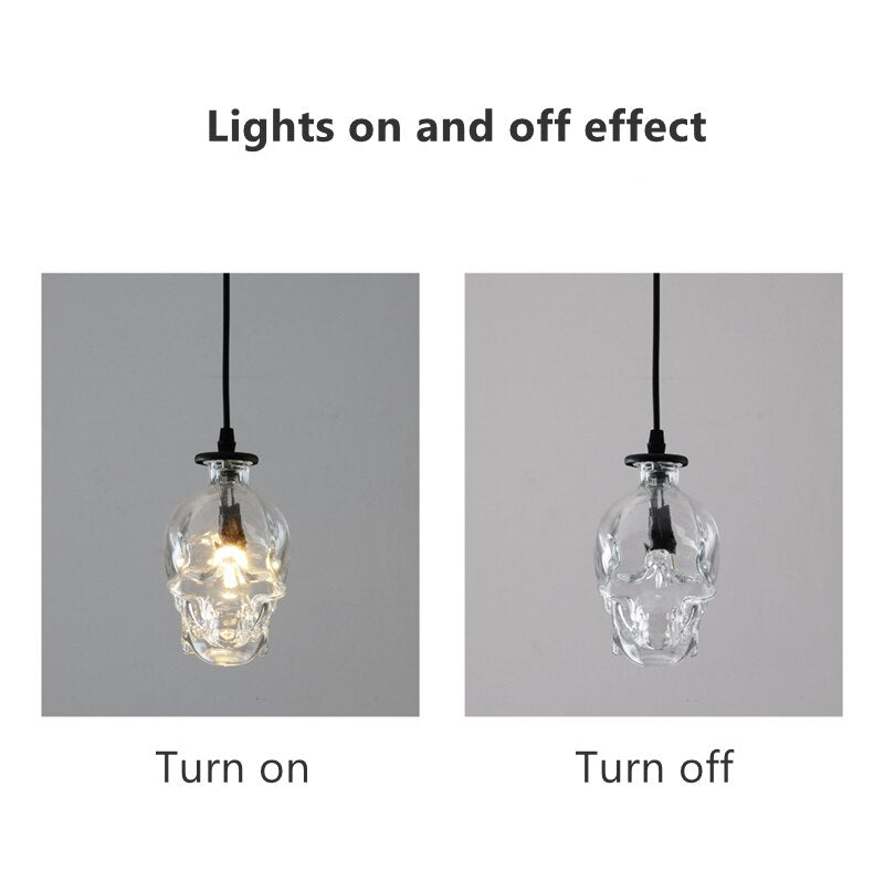 Retro Skull Glass Pendant Light - Image 15