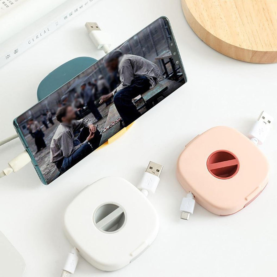 Portable Cable Storage Winder Phone Holder - Image 4