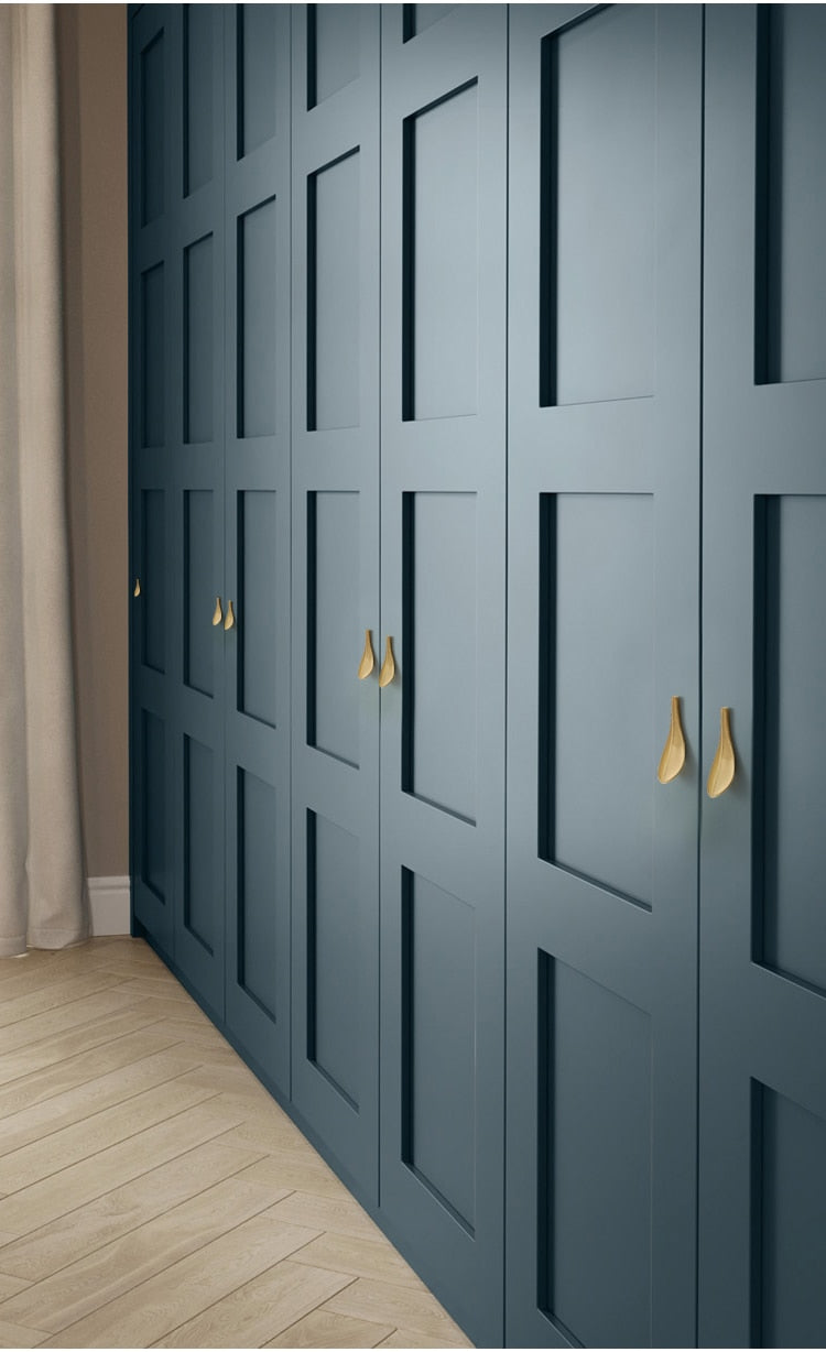 Nordic Golden Leaf Shaped Cabinet Door Knob - Image 4