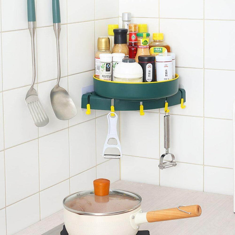 Triangle Wall-mounted Corner Kitchen Organizer Storage Rack - Image 6
