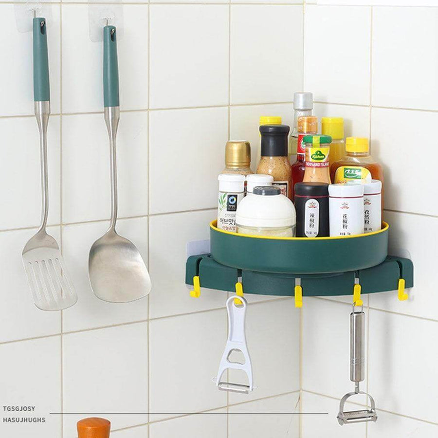 Triangle Wall-mounted Corner Kitchen Organizer Storage Rack - Image 7