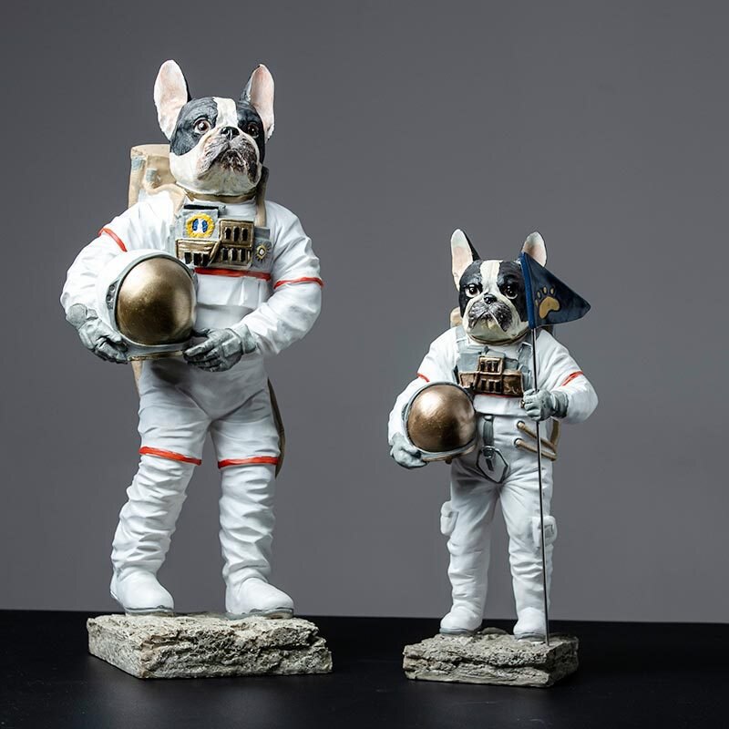 Modern Dog Astronaut Resin Figurine - Image 0