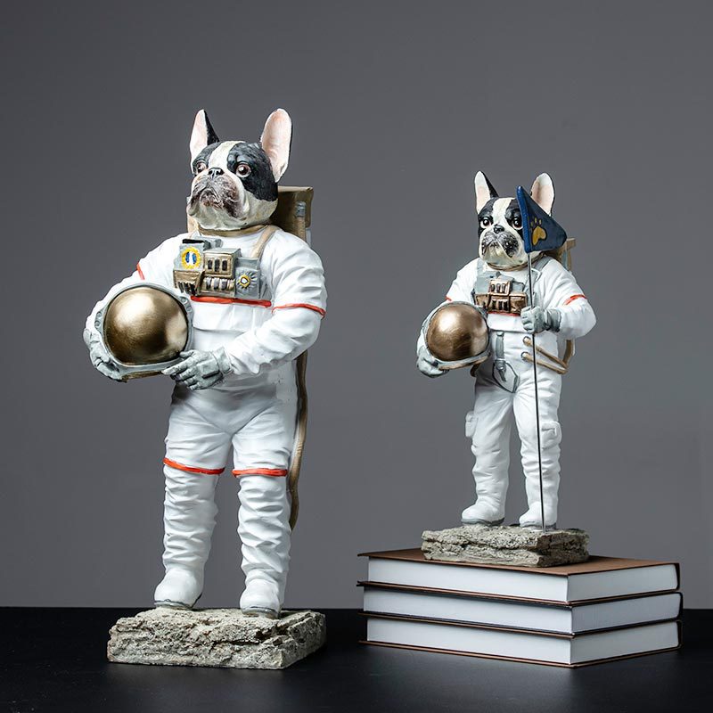 Modern Dog Astronaut Resin Figurine - Image 3