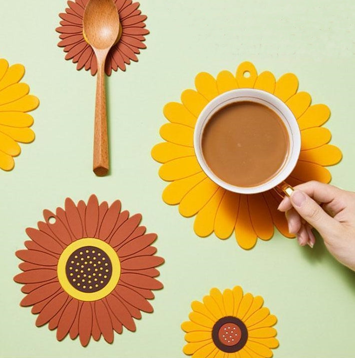 Multifunctional Sunflower Table Mat Coaster - Image 0