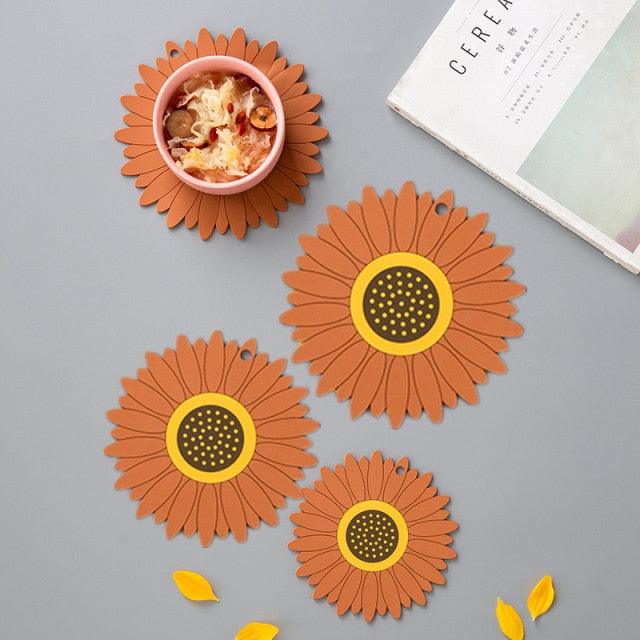Multifunctional Sunflower Table Mat Coaster - Image 6