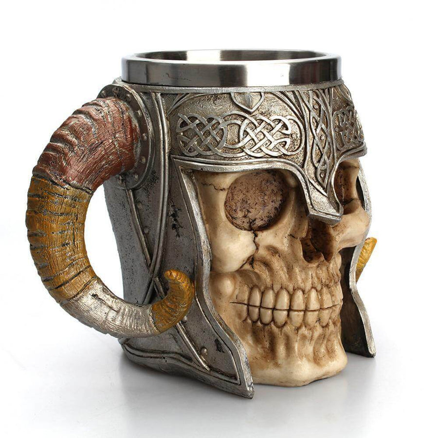 Ancient Skull Stainless Steel Mug - Image 1
