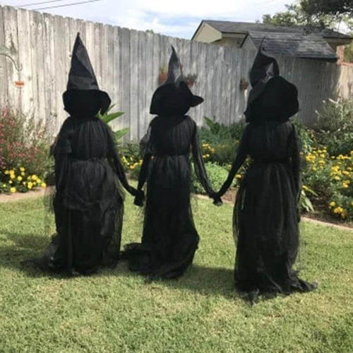 3Pcs Voice Control Halloween Witch Decoration Light Set - Image 0