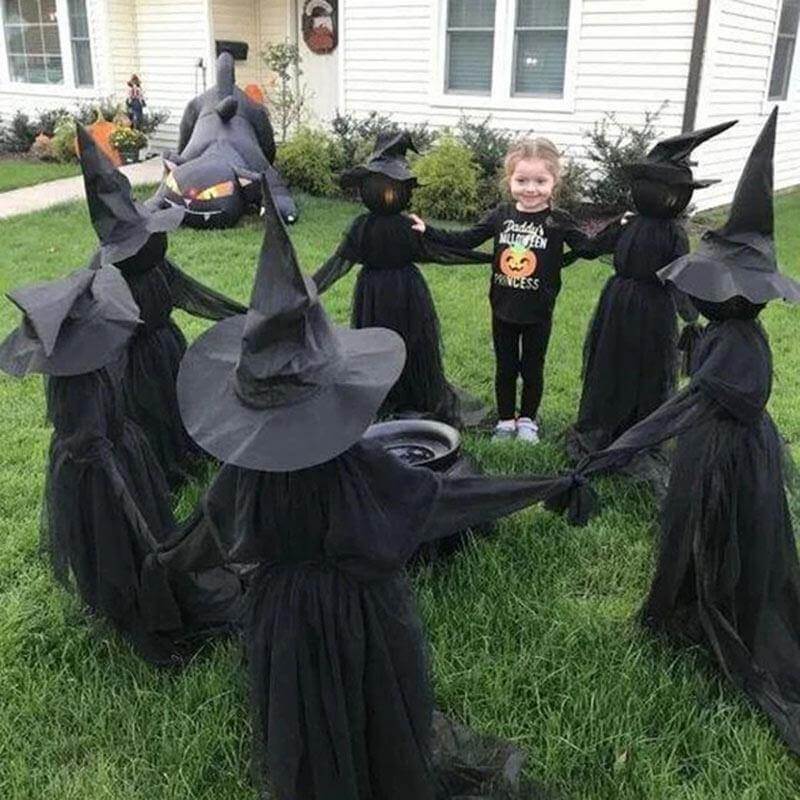 3Pcs Voice Control Halloween Witch Decoration Light Set - Image 4