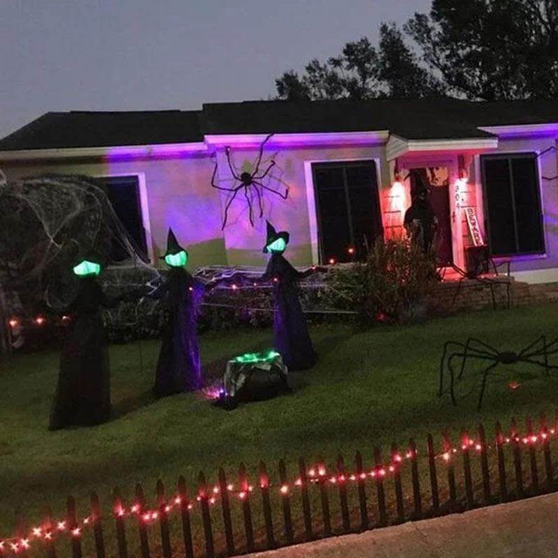 3Pcs Voice Control Halloween Witch Decoration Light Set - Image 9