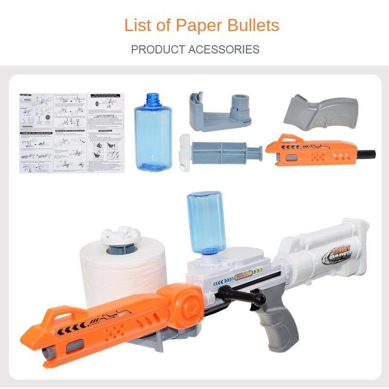 Wet Roll Paper Toy Shooting Gun - Image 8