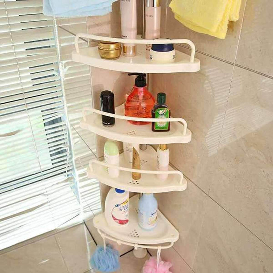 5-Tier Adjustable Stainless Steel Corner Storage Rack - Image 5