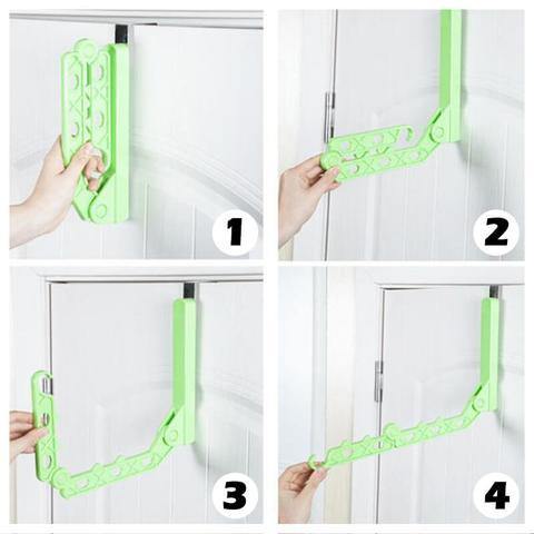 Foldable Over-The-Door Drying Hanging Rack - Image 7