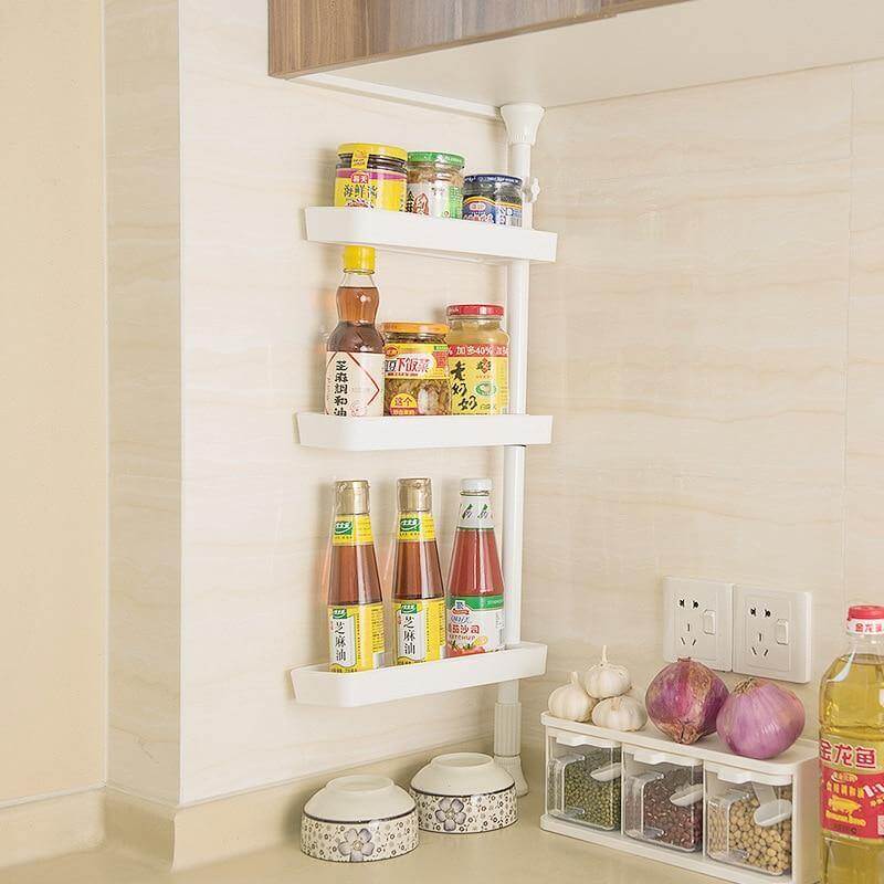 Punch Free Rotating 3-Layer Kitchen Spice Organizer - Image 0