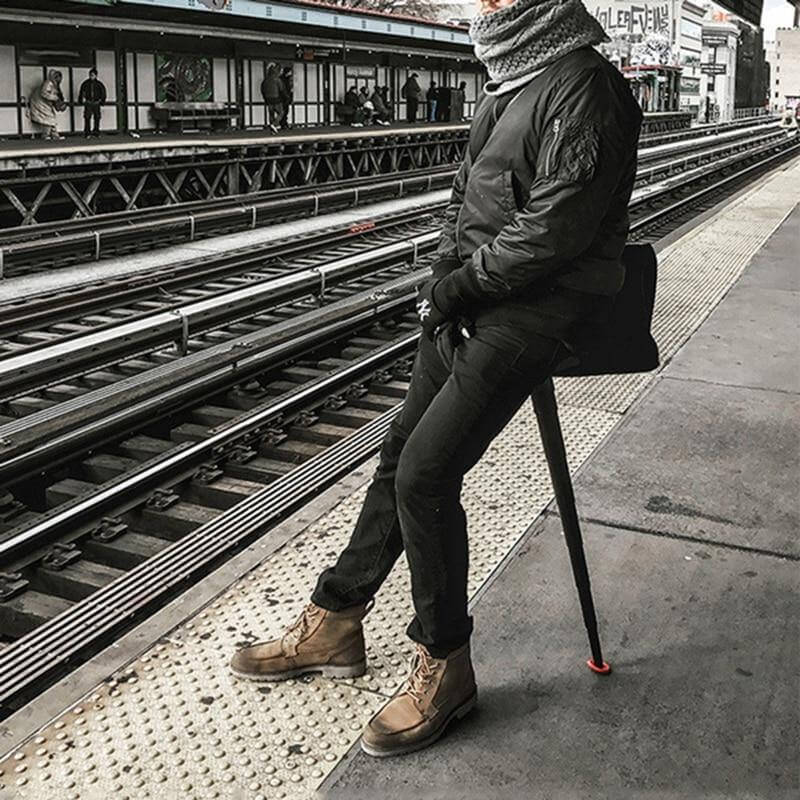 Portable Telescopic Foldable Travel Easy Sit Stool - Image 1